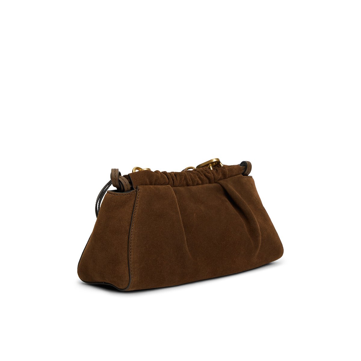 Sac à main bandoulière en cuir de vachette suède marron, TOMMY HILFIGER