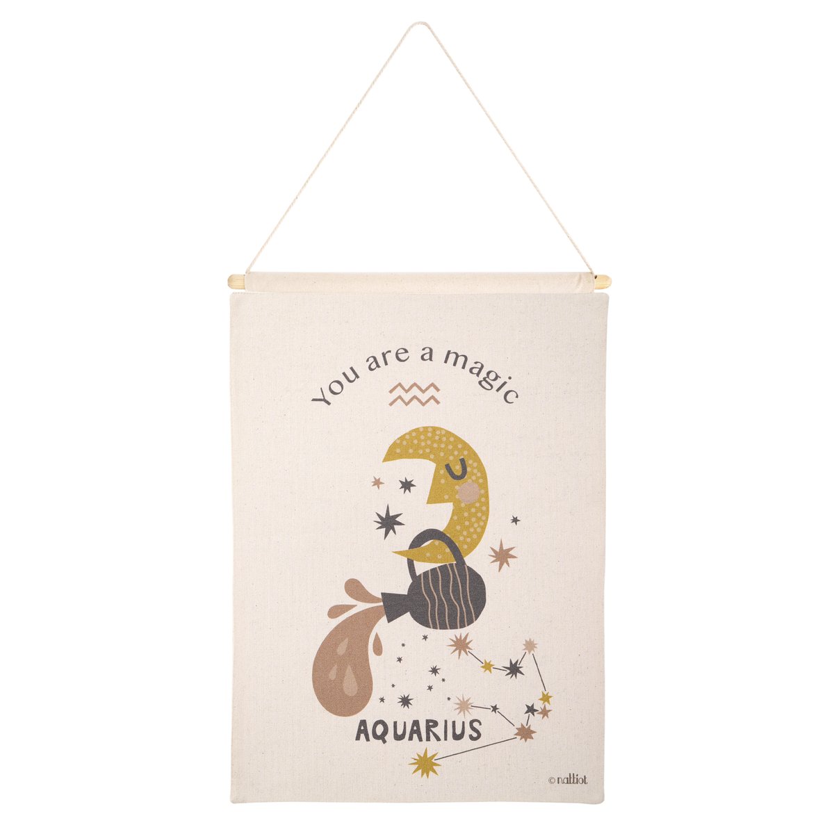 Décoration murale enfant LITTLE AQUARIUS naturel, NATTIOT