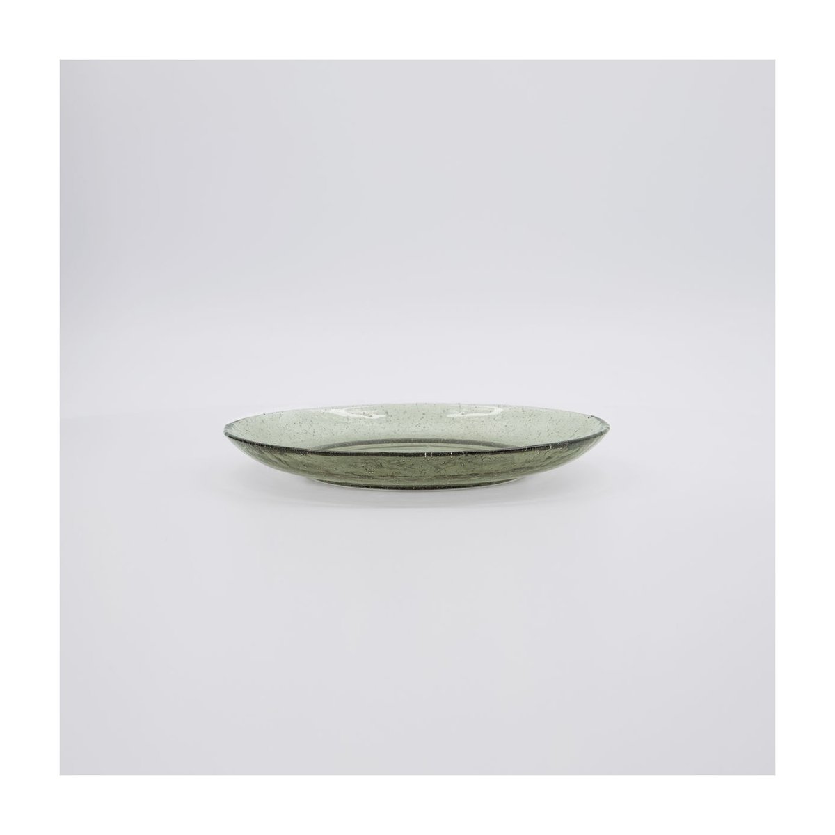 Petite assiette verre Rain set de 2 vert, HOUSE DOCTOR