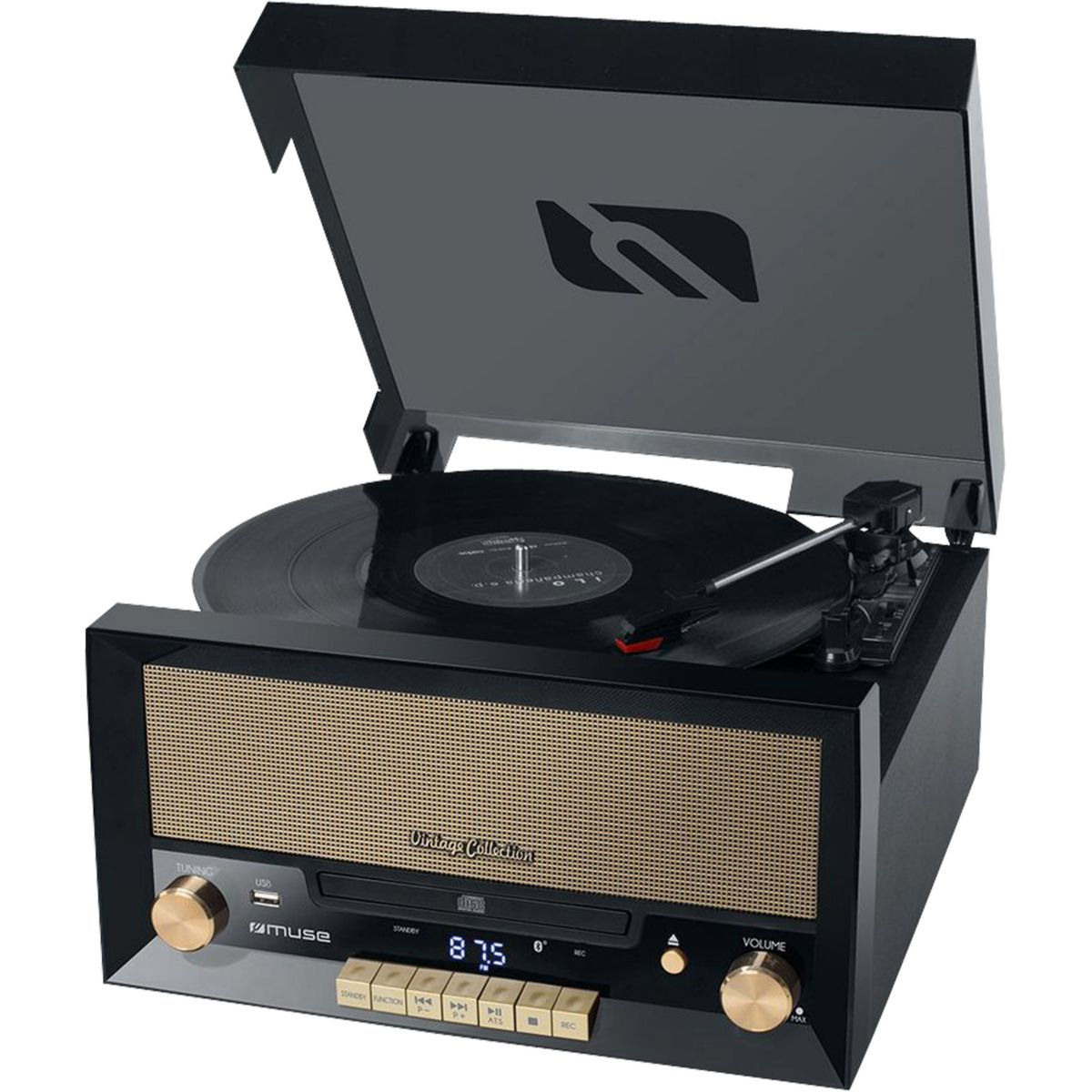 Platine vinyle vinyle MT-110B noire noir, MUSE