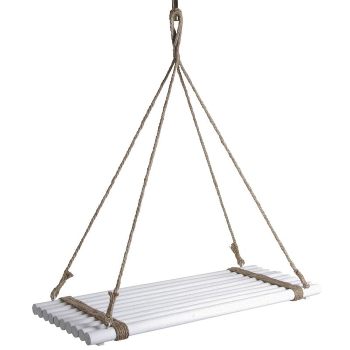 Plateau suspendu en bois teinté blanc couleur unique, AUBRY GASPARD