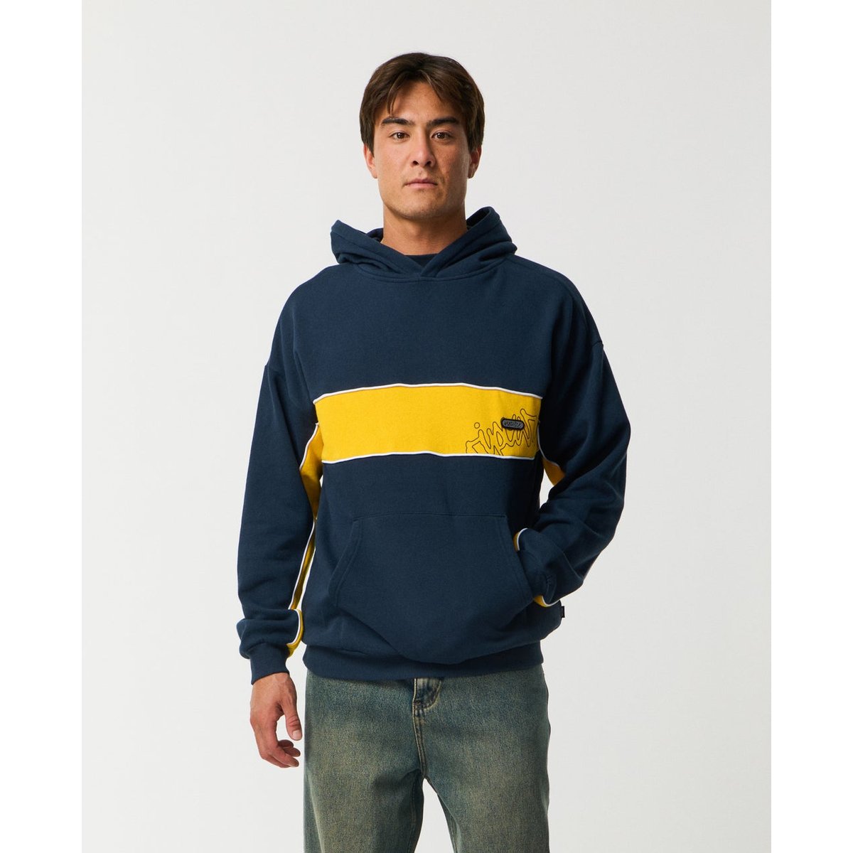 Sweat à capuche PANEL Beater bleu marine foncé, RIP CURL