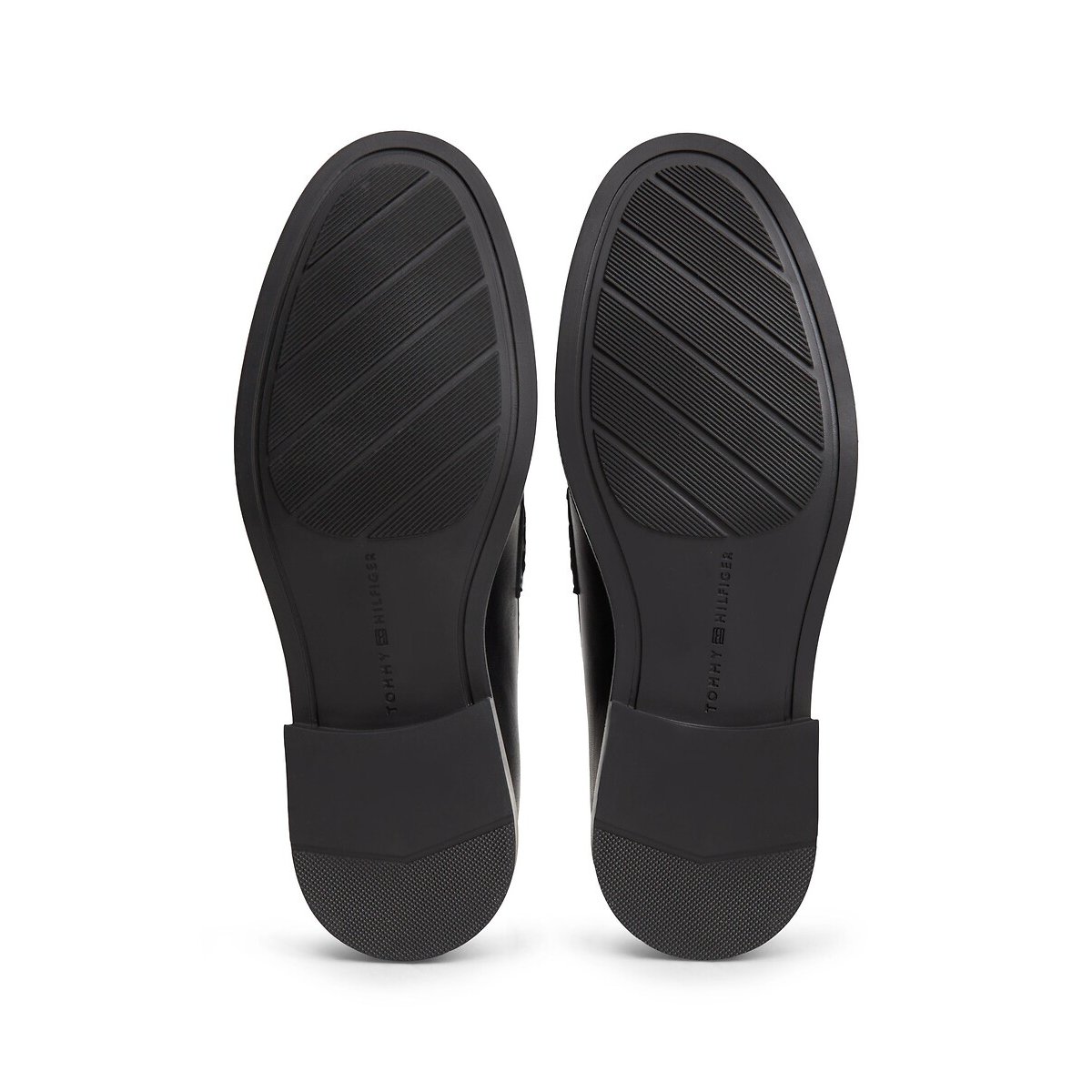 Mocassins en cuir, franges noir, TOMMY HILFIGER