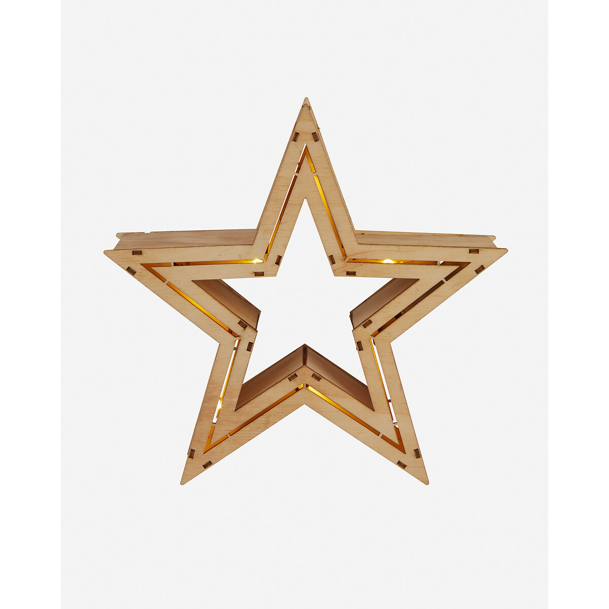 27cm Hanging Wooden Star Lamp natural, SO'HOME
