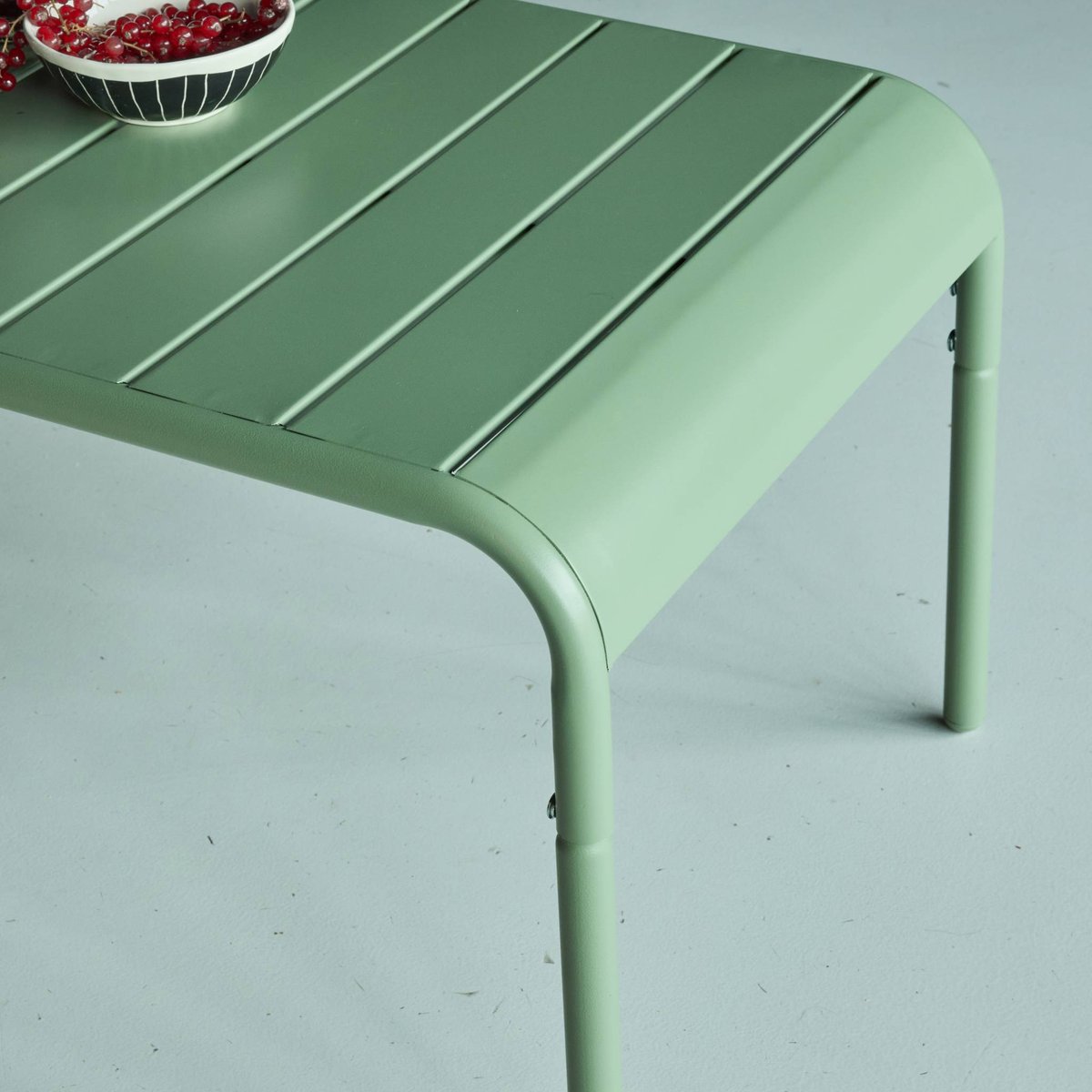 Table basse de jardin rectangulaire acier AMÉLIA anthracite, SWEEEK