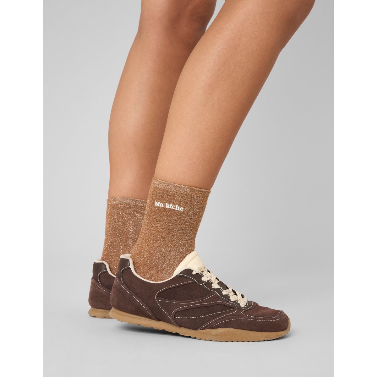 Lot de 2 paires de chaussettes brodées blanc écru, BZB