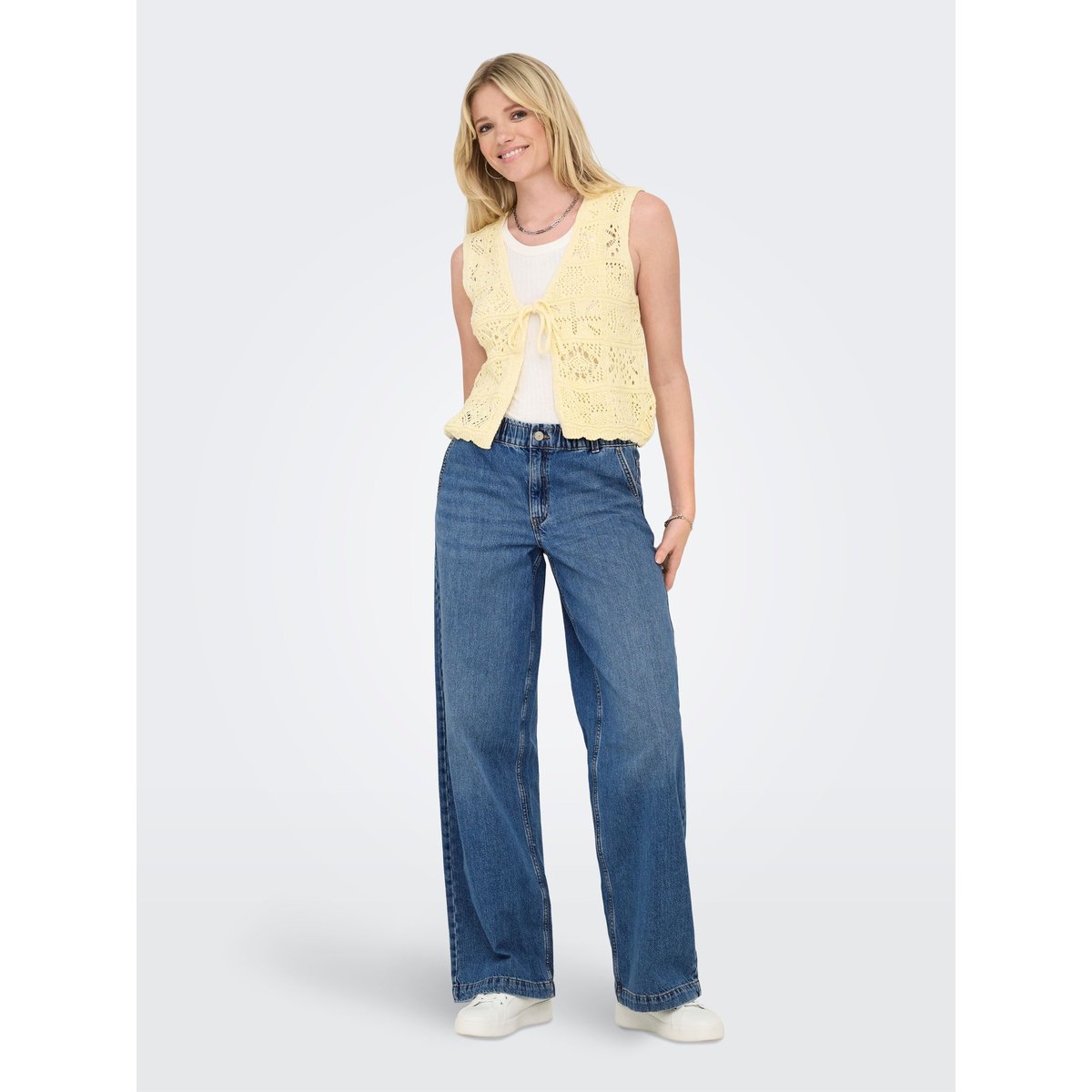 Jean À Jambe Large medium blue denim, ONLY