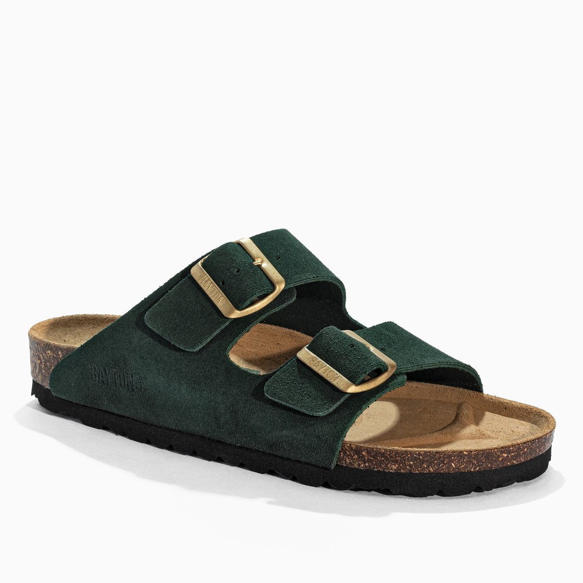 Sandales en cuir suédé ATLAS dark green, BAYTON
