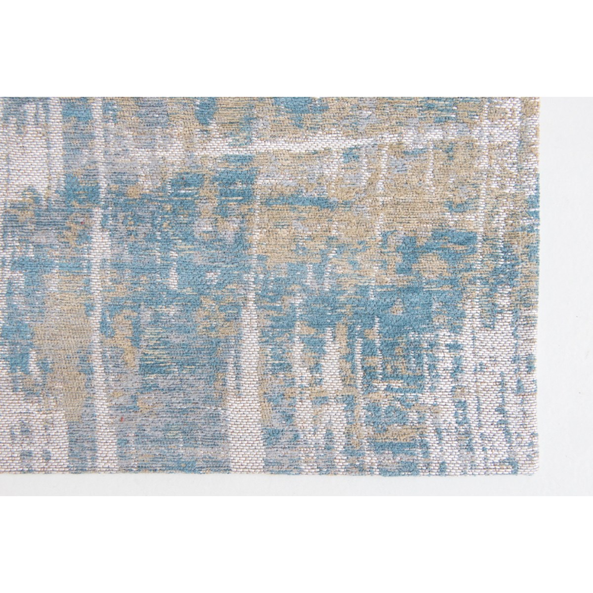 Tapis salon et chambre tissé plat GRIFF - Louis de Poortere bleu, NOVATREND