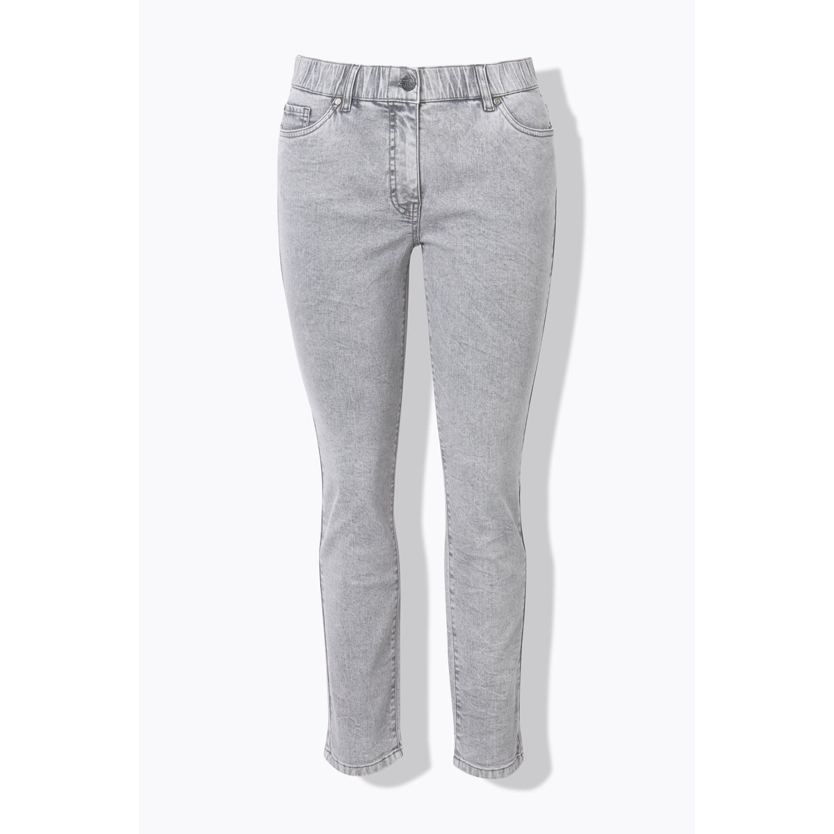 Jean Sarah. Jambe slim et taille confortable jean gris clair, ULLA POPKEN
