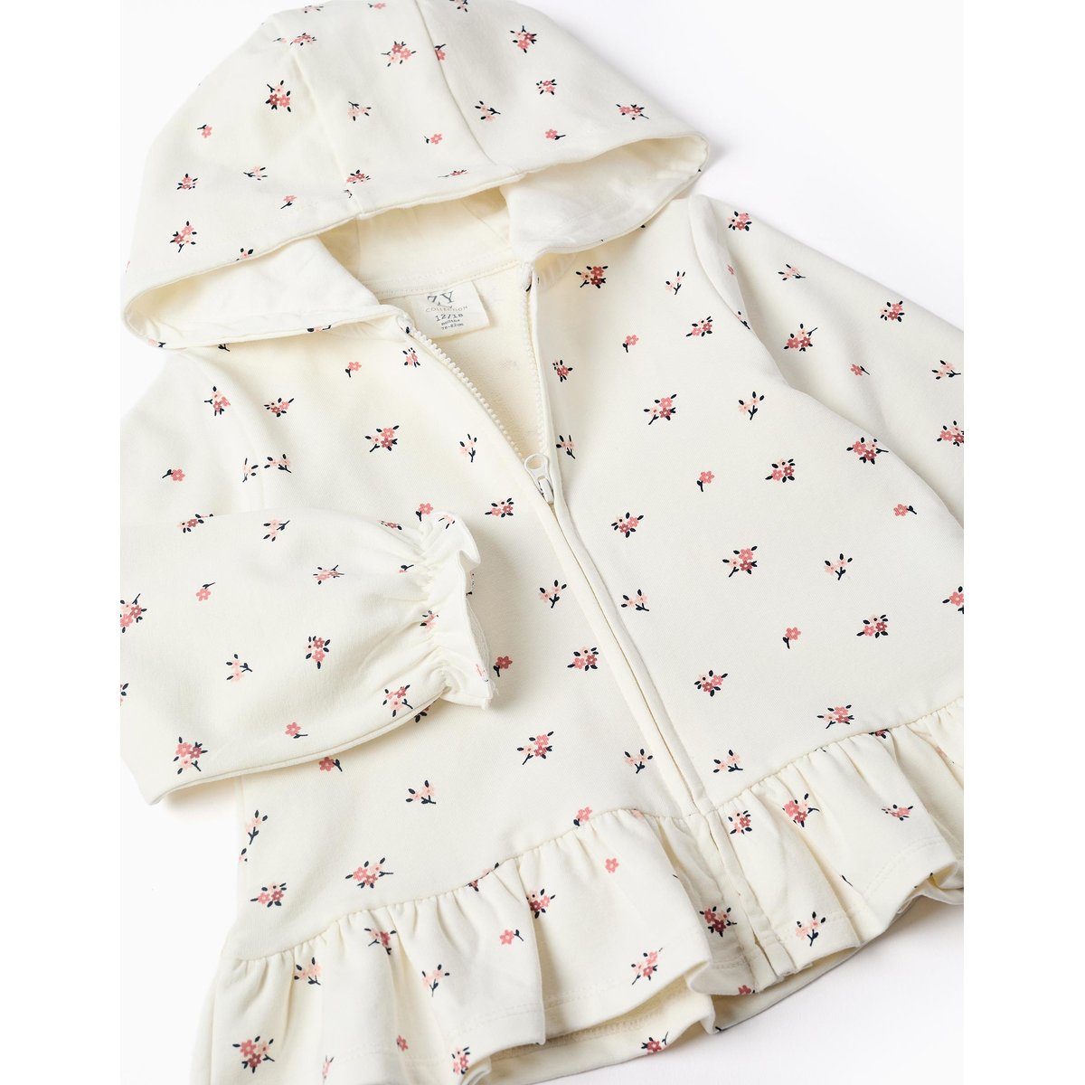 Ensemble de jogging 3 pièces en coton avec imprimé floral blanc, ZIPPY