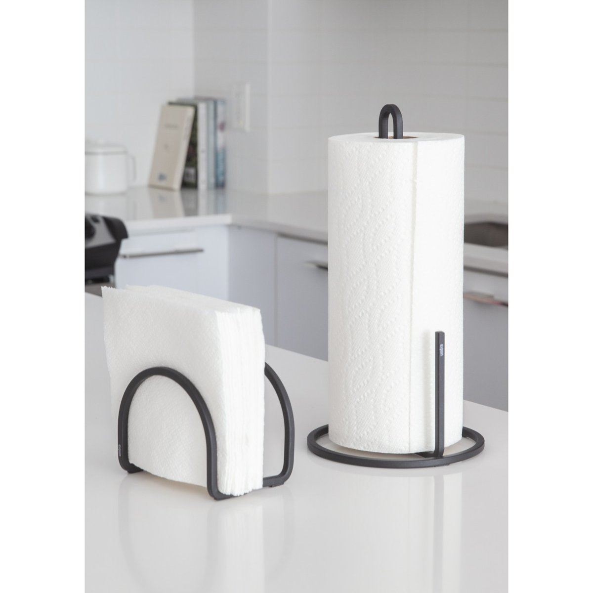 Porte-serviettes papier design  SQUIRE noir, UMBRA