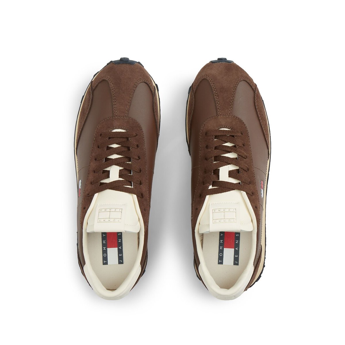 Baskets RETRO RUNNER ARCHIVE MIX MAT marron, TOMMY HILFIGER