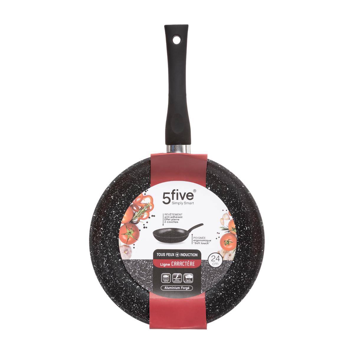 Poêle en aluminium forgé CARACTÈRE noir, 5FIVE SIMPLY SMART