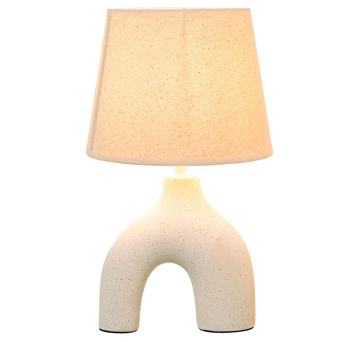 Lampe à poser design en céramique blanche 22x22x38.5cm blanc, WADIGA