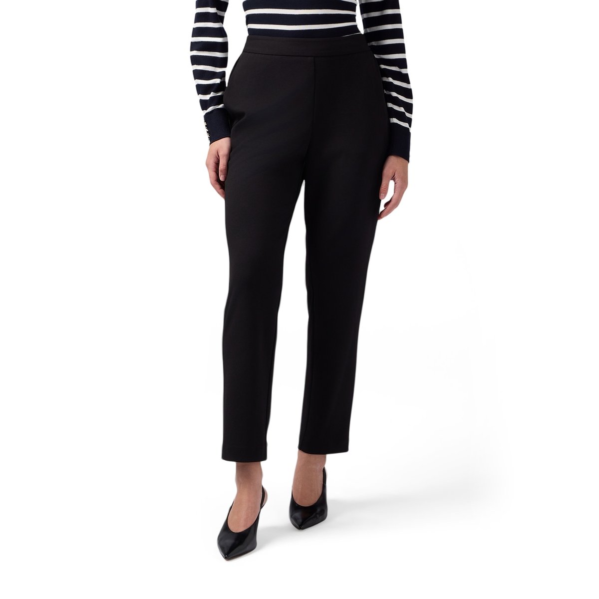 Pantalon de jogging en crêpe scuba noir, OLTRE