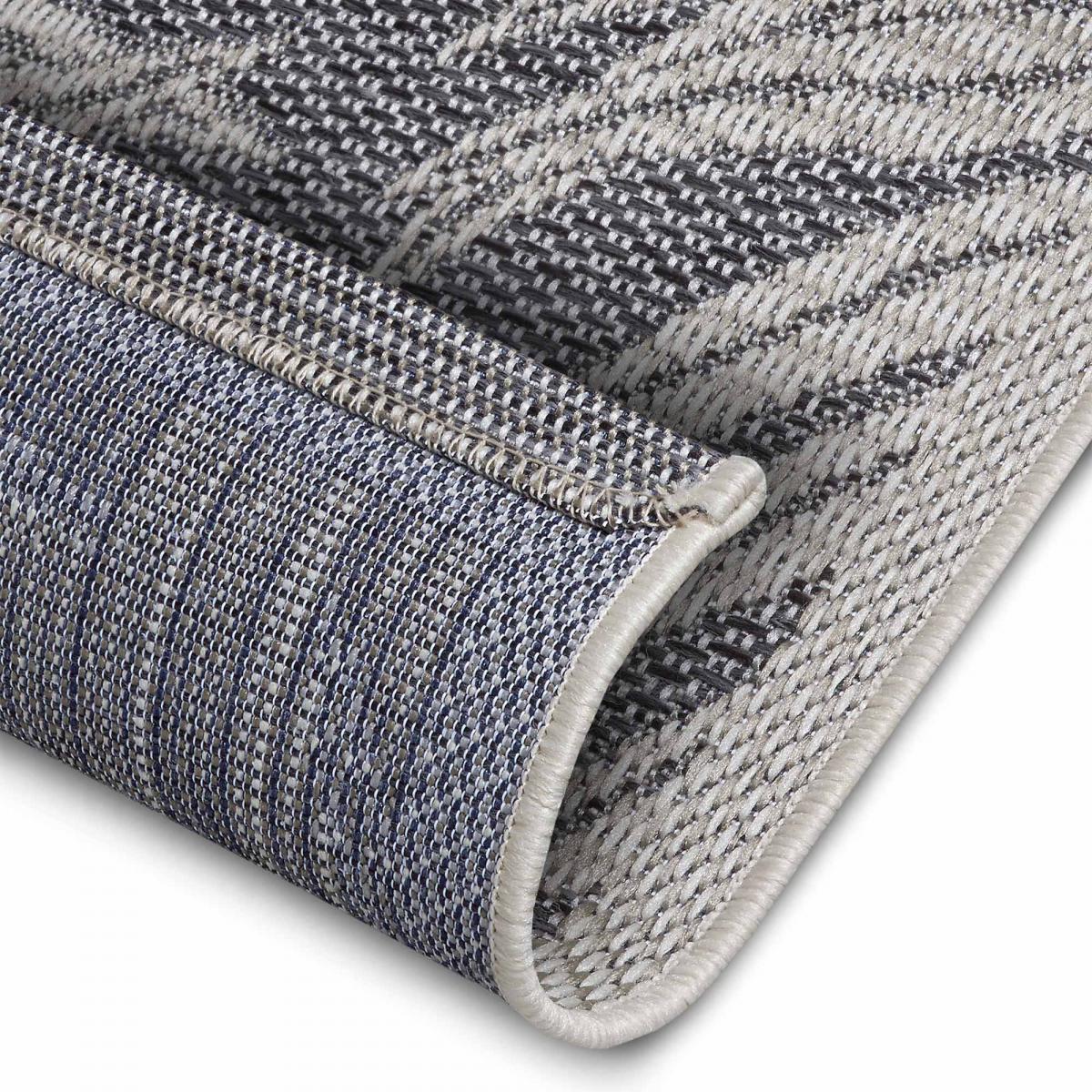 Tapis exterieur kilim nature floral, originalité artisanale PARU gris, UN AMOUR DE TAPIS