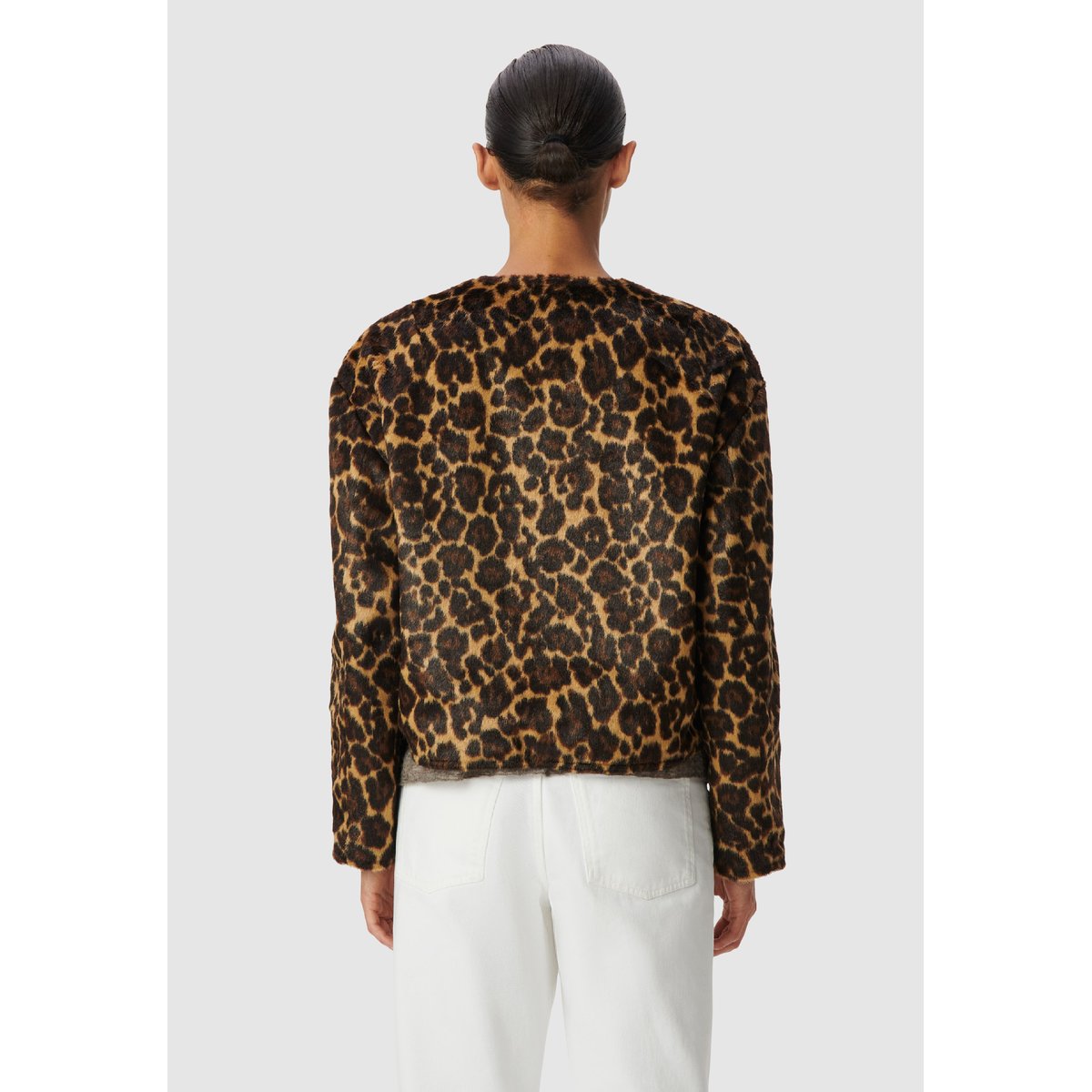 Veste motif léopard réversible noir, IKKS