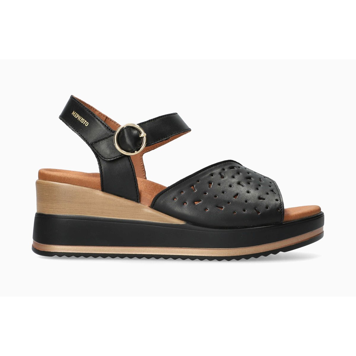 Sandales en cuir SERAFIA noir p5146748, MEPHISTO