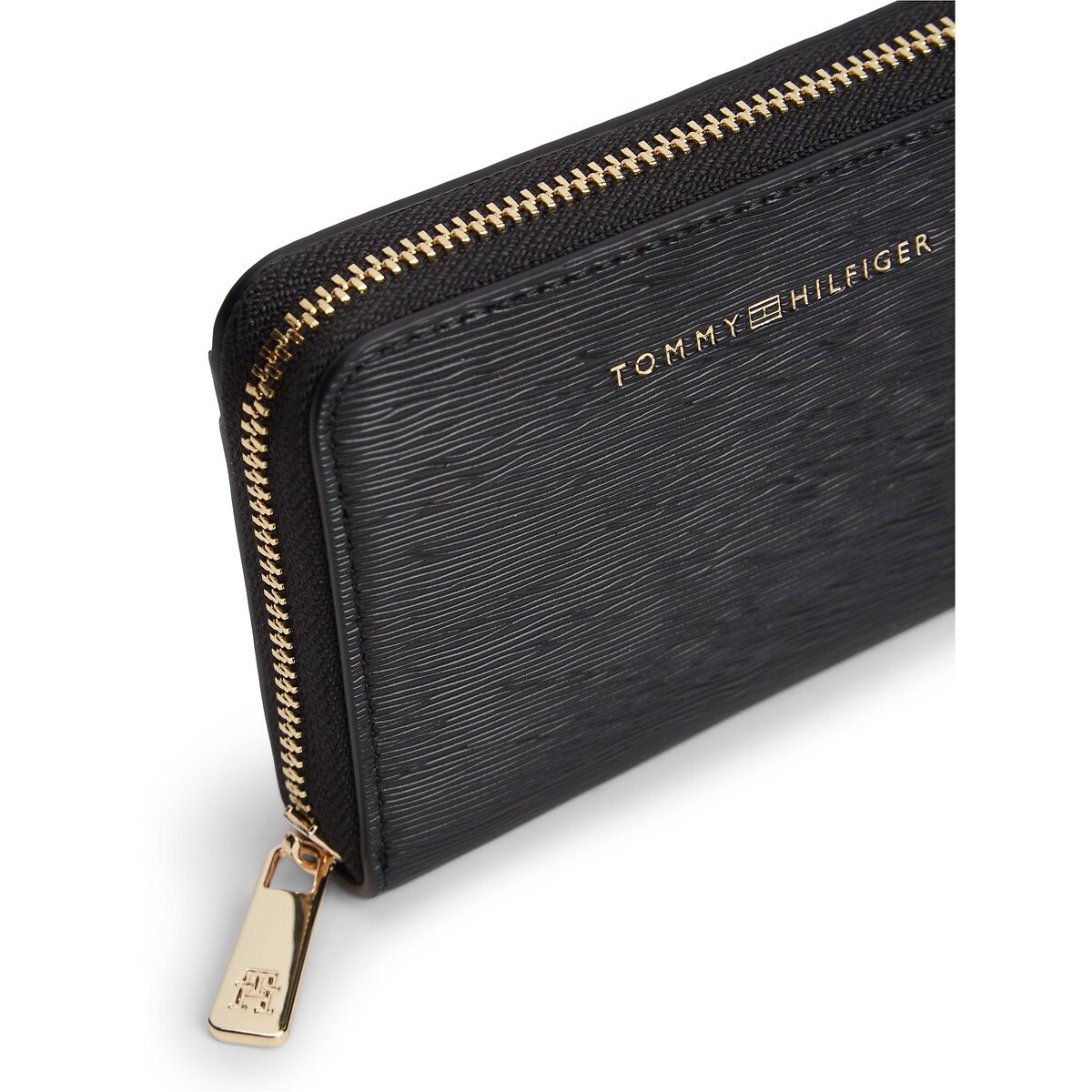 Portamonete con cerniera, TH MODERN COMPACT nero , TOMMY HILFIGER
