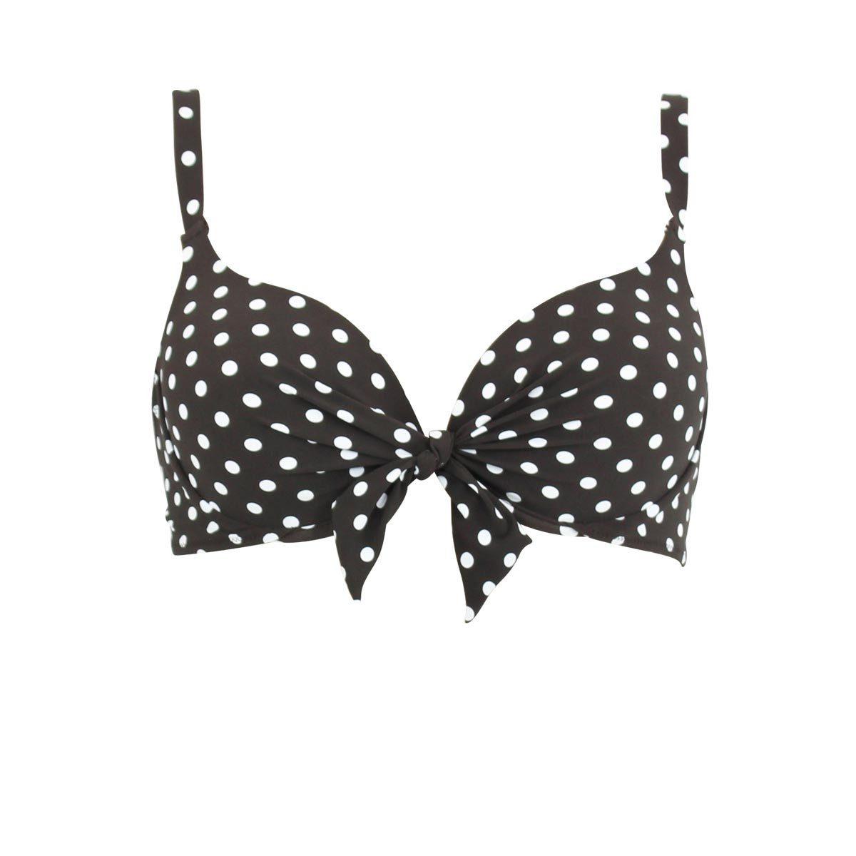 Haut de maillot balconnet Monica marron, JANINE ROBIN