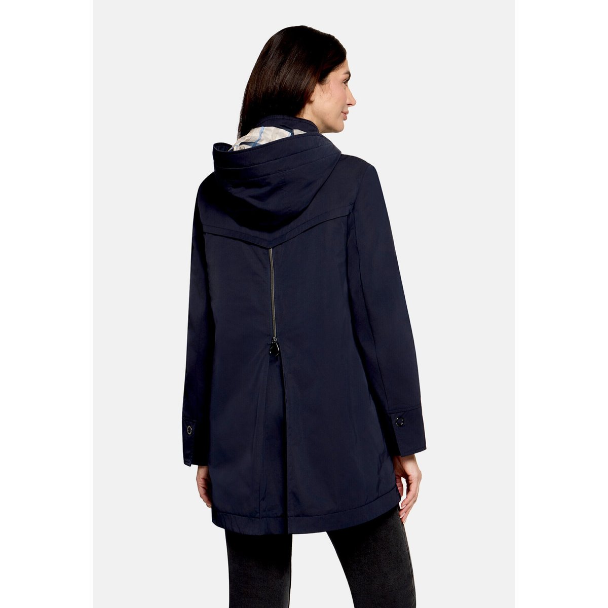 Veste d'été à capuche bleu foncé, BETTY BARCLAY