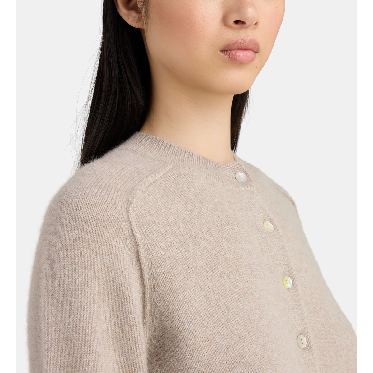 Gilet droit oulan cachemire taupe, JODHPUR