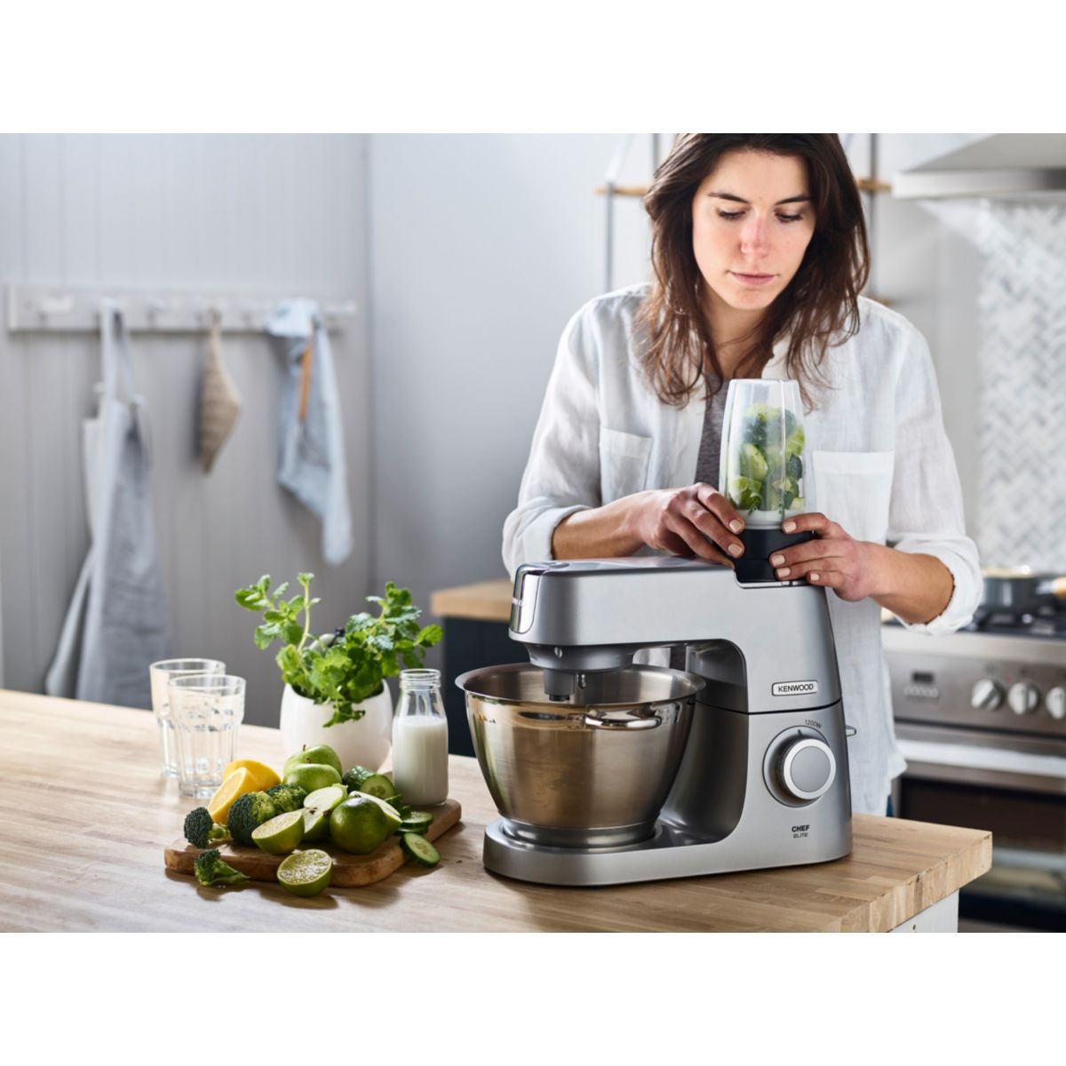 Blender KAH752PL Nutri-Blender- 2 bols nomades transparent/gris, KENWOOD
