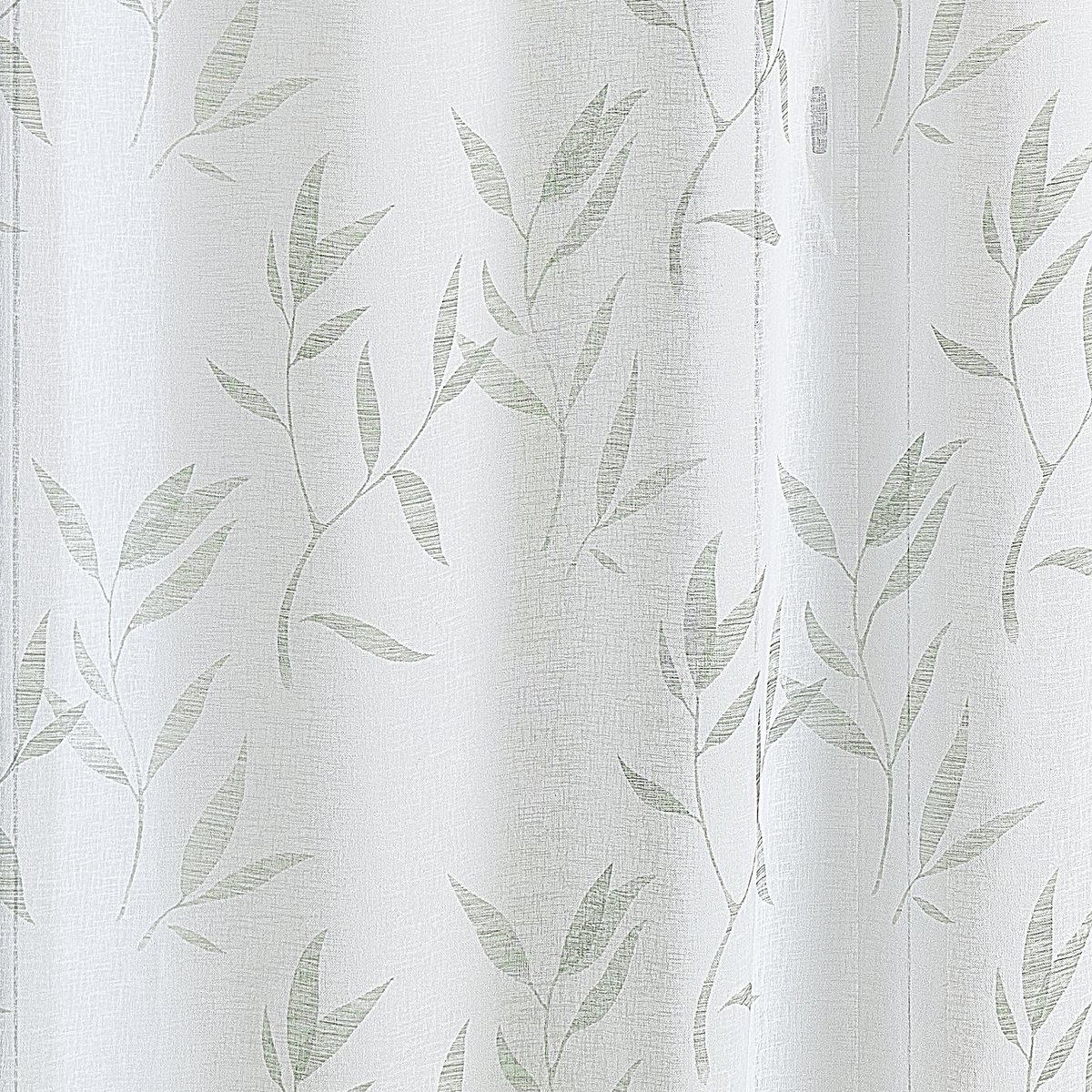 Voilage imprimé "Bambou" - QABANE vert olive, HOME MAISON