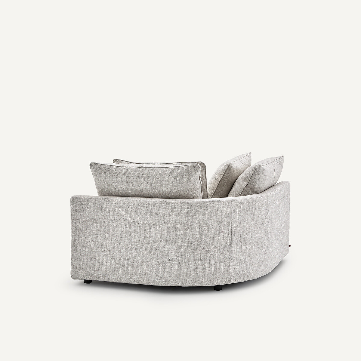 Canapé d'angle modulable en toile jaspée, TIBERIO gris/blanc, AM.PM