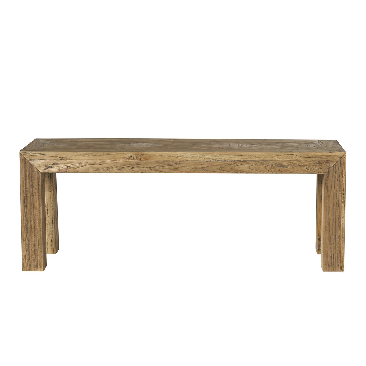 Banc en bois de teck recyclé massif 120 cm CARGO naturel, BERAH GETAH