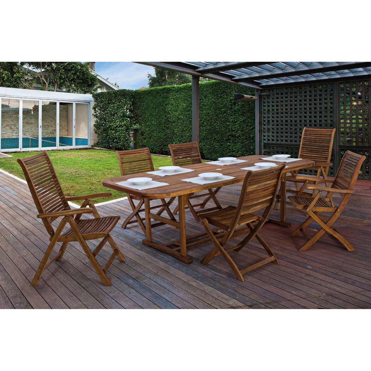 Fauteuil de jardin en acacia inclinable - CANCALE bois clair, HELLIN, DEPUIS 1862