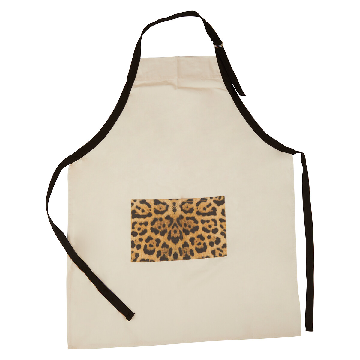 Cotton Apron in Leopard Print black, SO'HOME