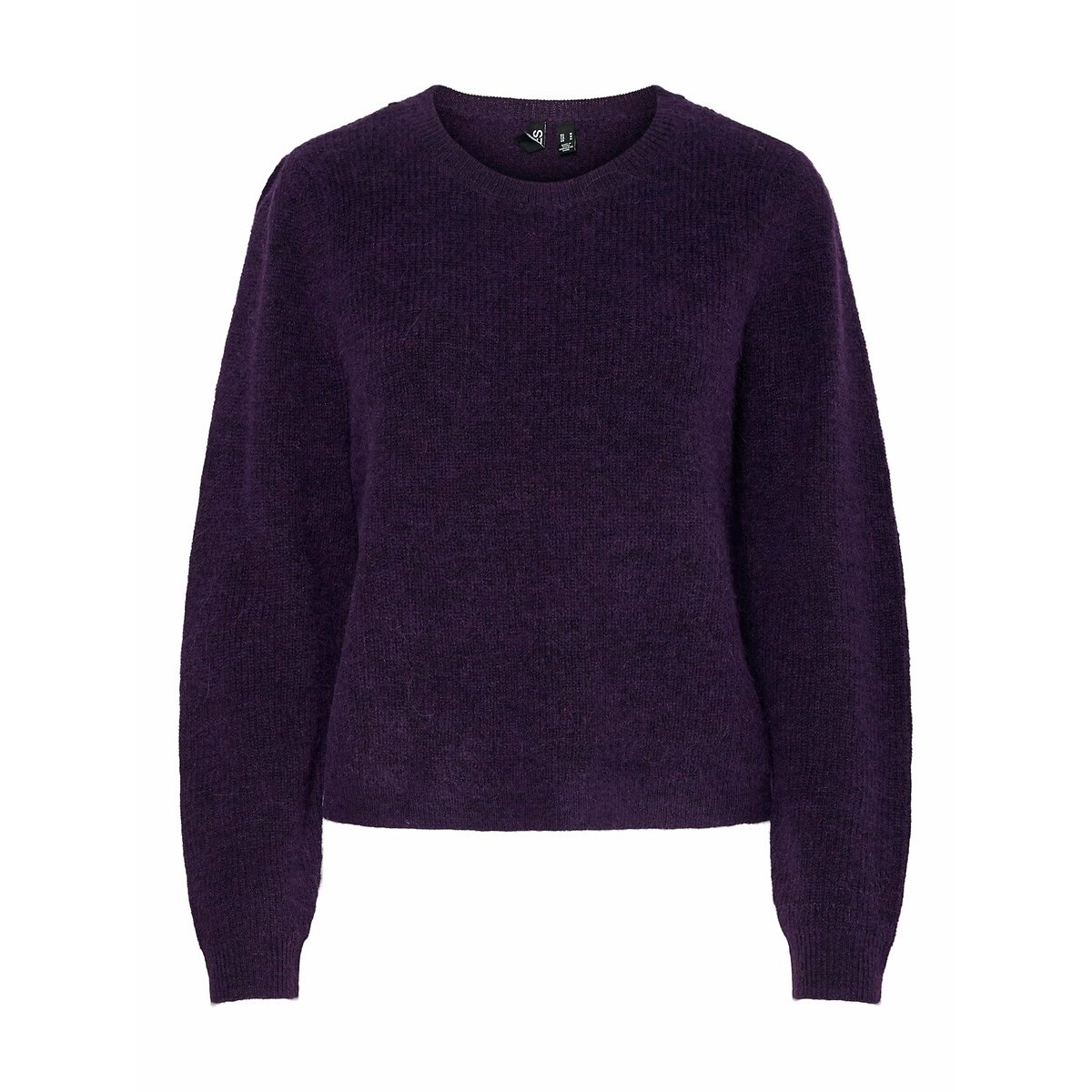 Maglione girocollo maniche lunghe viola, PIECES