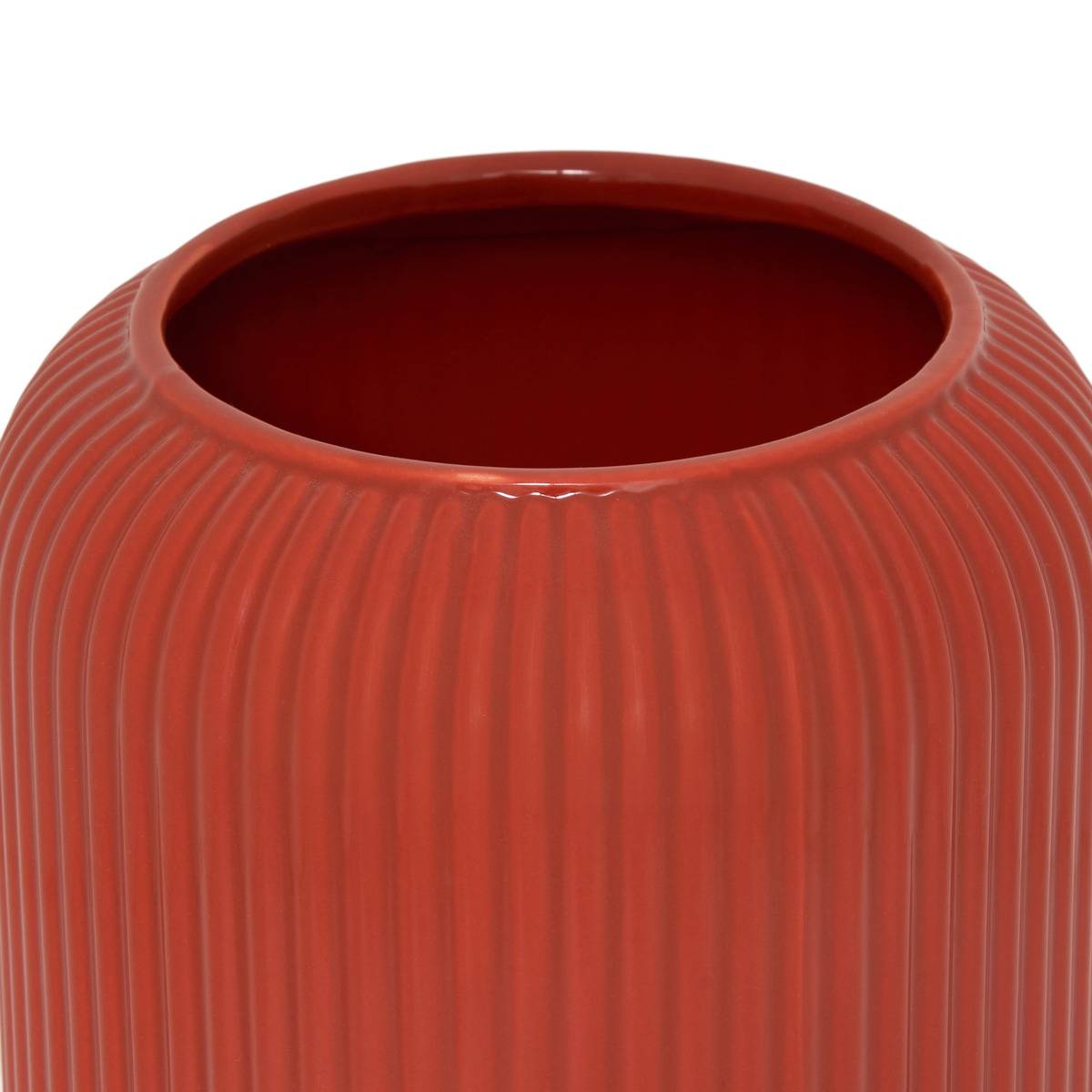 Cache-pot en dolomite NIPPO rouge, ATMOSPHERA