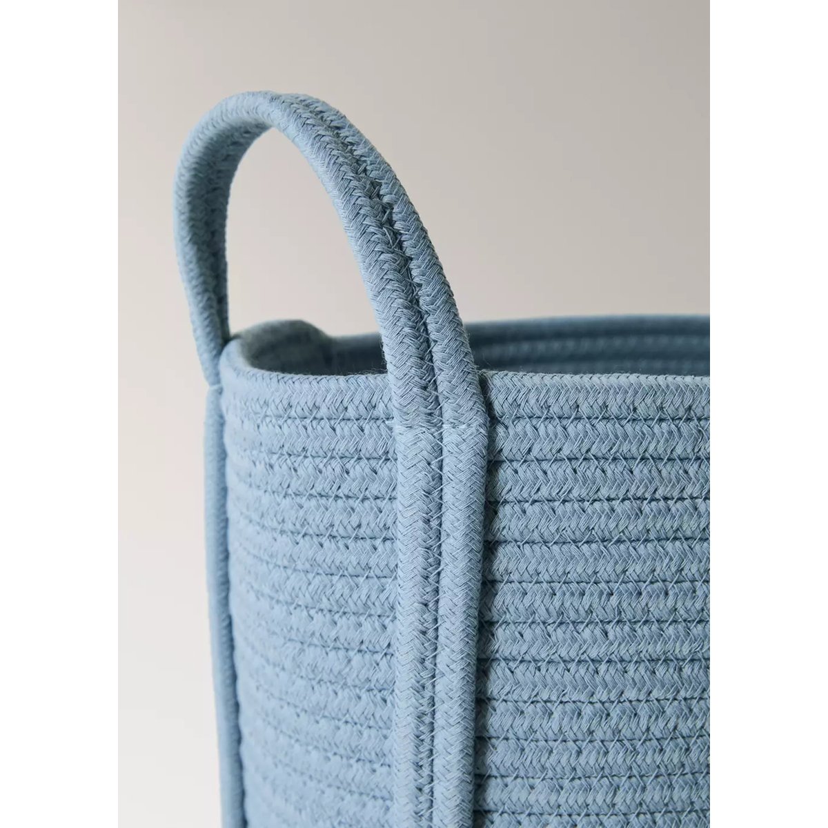 Panier enfant moyen en coton bleu ciel, MANGO HOME
