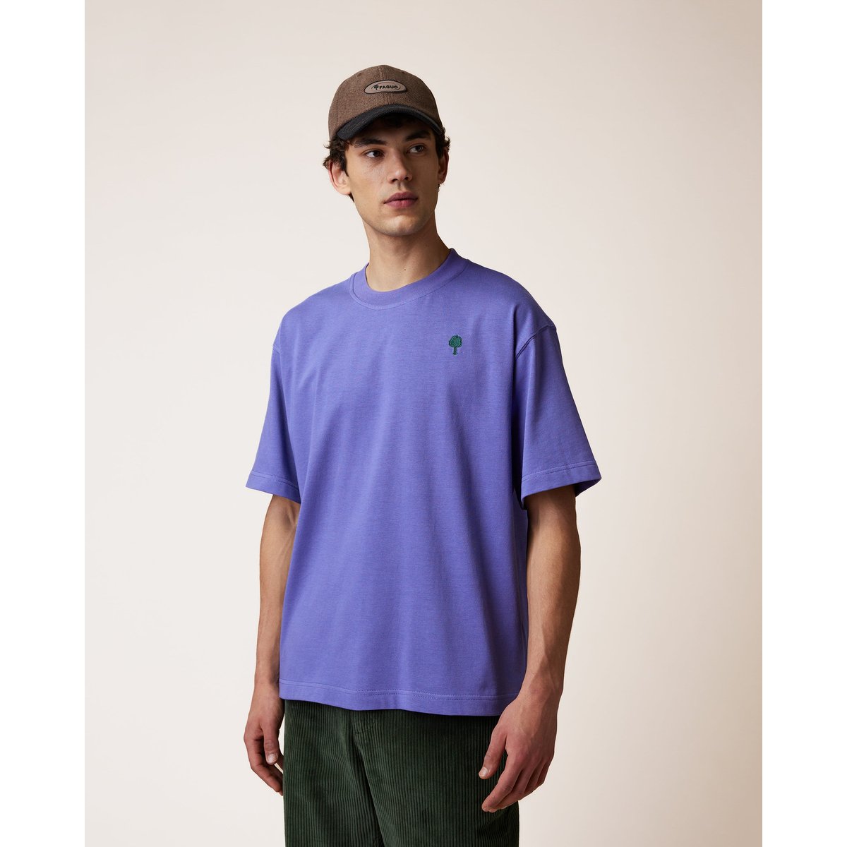 T-shirt en maille violet foncé, FAGUO