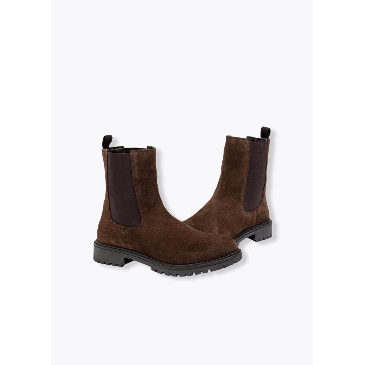Boots Chelsea en cuir marron, PROMOD