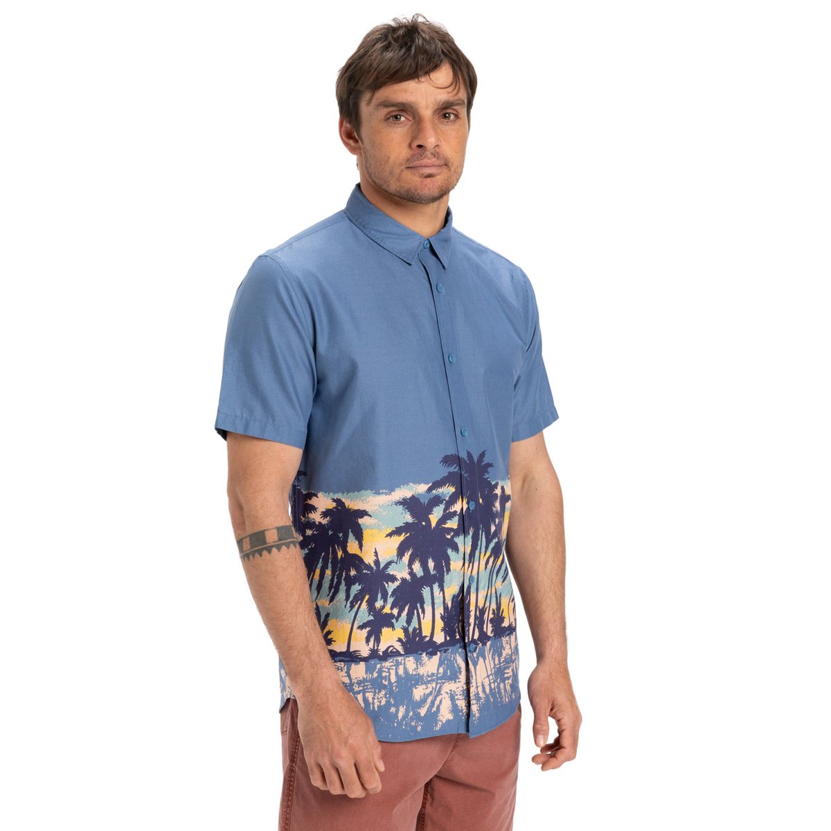 Chemise à manches courtes APERO CLASSIC ENGINEERED bleu coronet blue engineered, QUIKSILVER