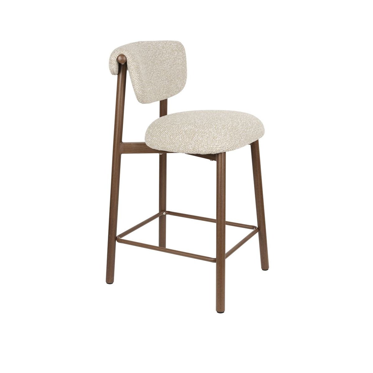 Tabouret design en tissu (lot de 2) , LEE beige, BOITE A DESIGN