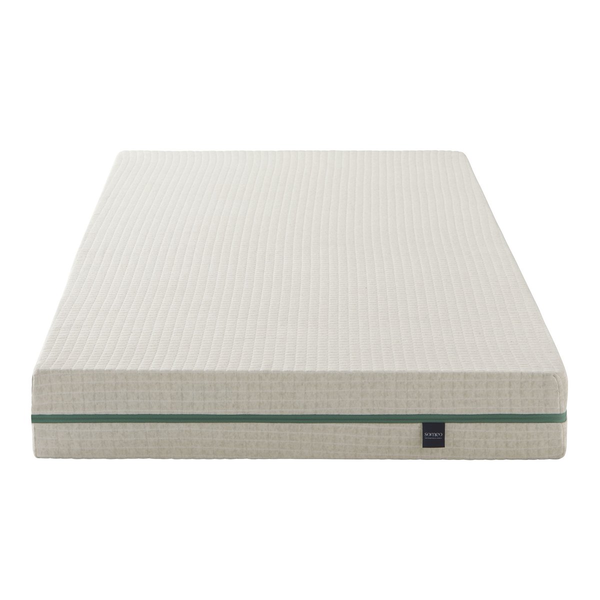 Ensemble matelas naturel latex naturel, sommier et pieds Aube 200 ecru, SOMEO