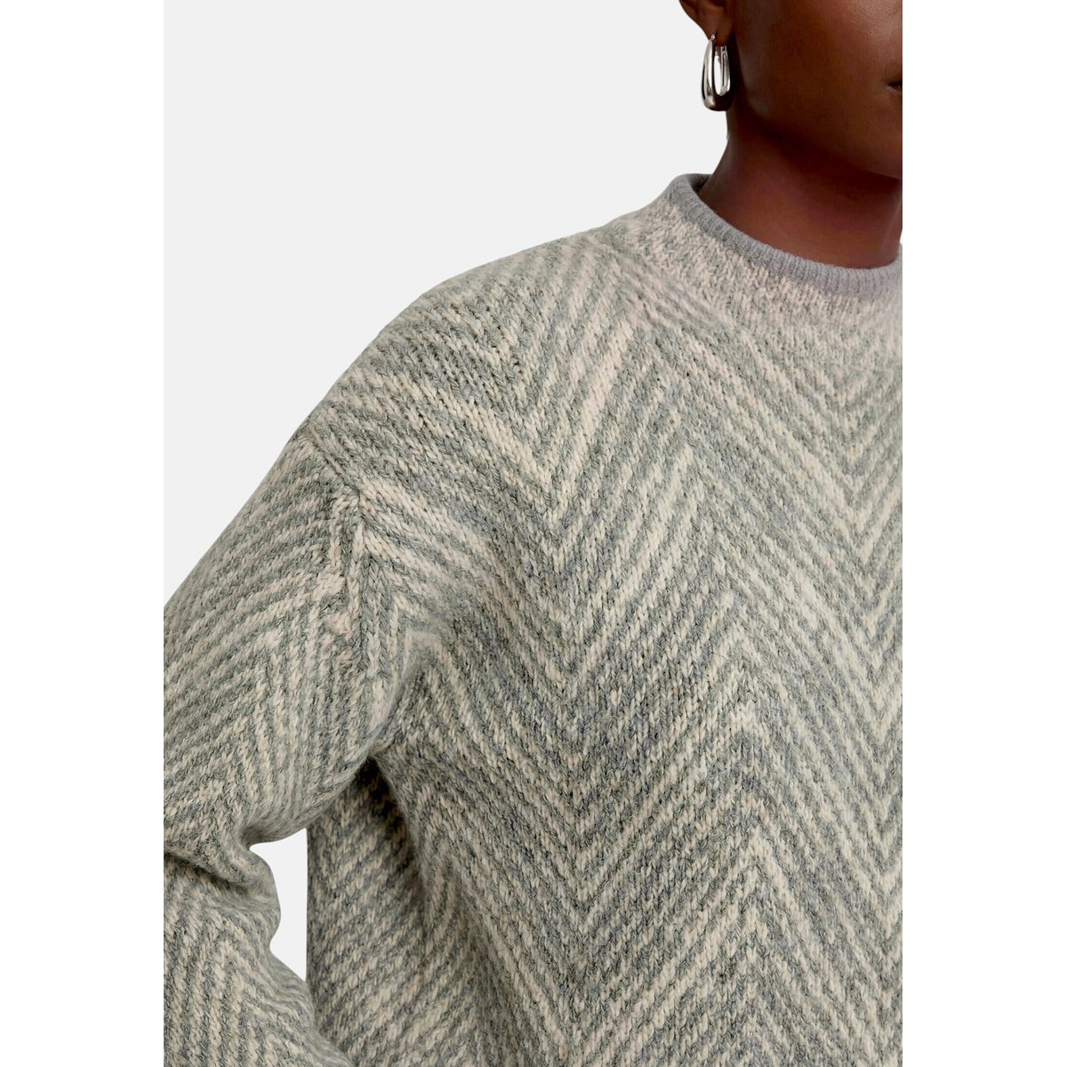 Pull-over en maille à motifs beige/grey, ZERO