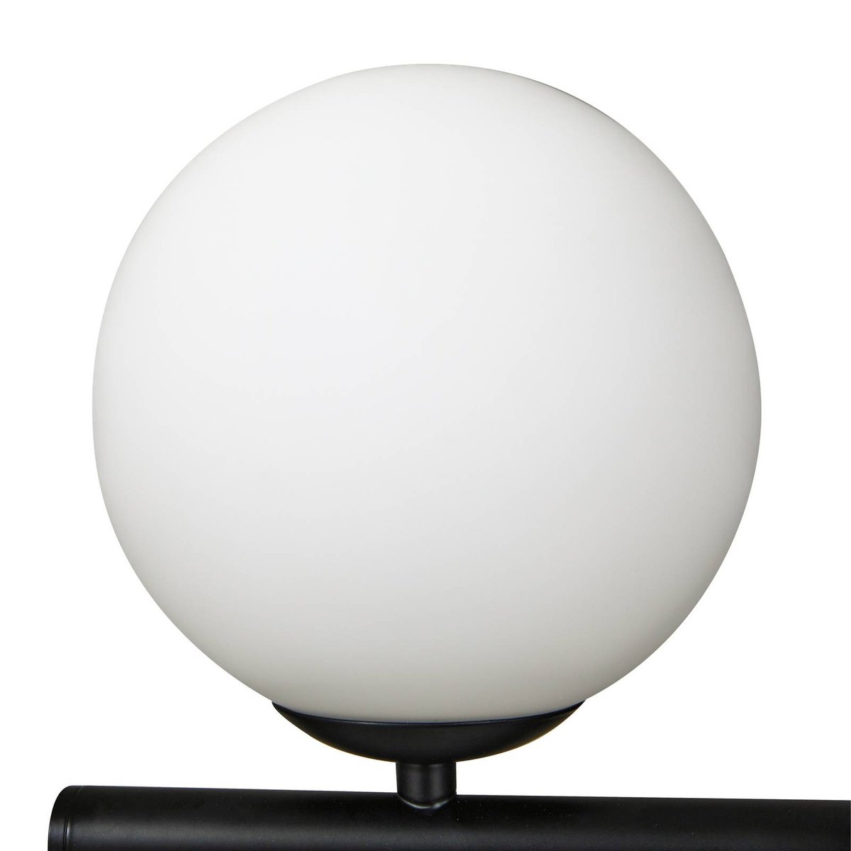 Suspension en verre design, Isandro noir mat, opale, LUCANDE