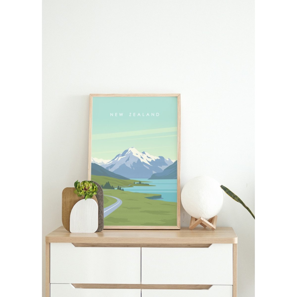 Affiche New-Zealand 2 blanc, L'AFFICHERIE