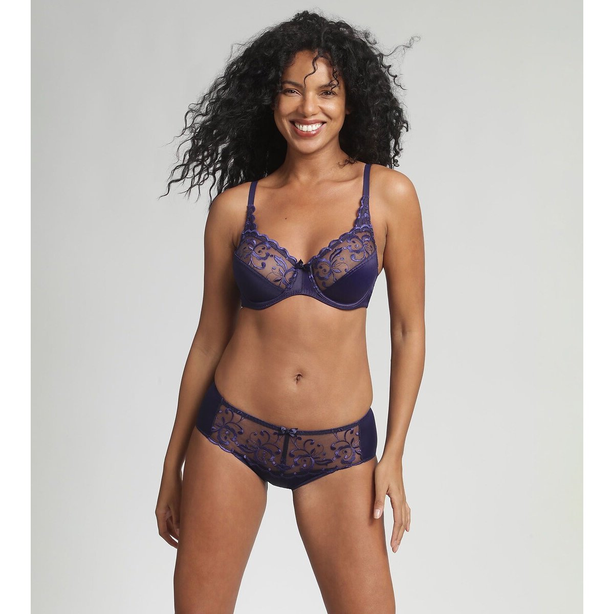 Reggiseno avvolgente Elegance Broderie blu marino, PLAYTEX