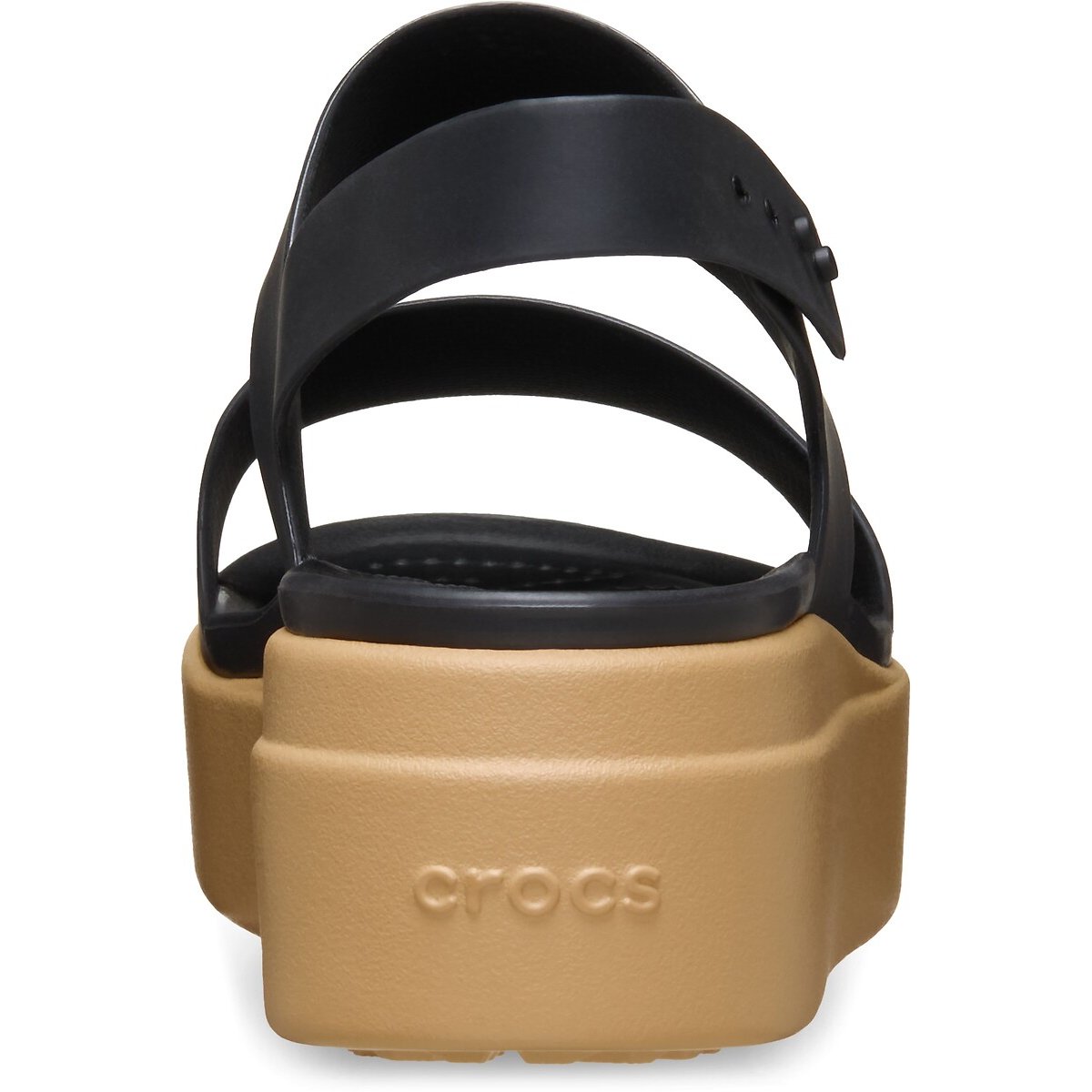 Sandálias compensadas, Brooklyn preto/camel, CROCS