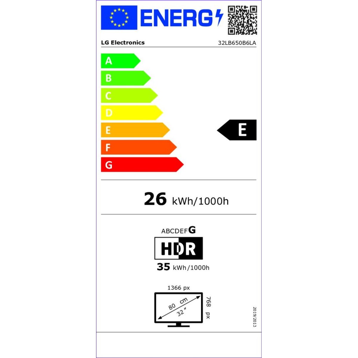 Televiseurs led de 26 a 32 pouces 32LB650B6LA noir, LG