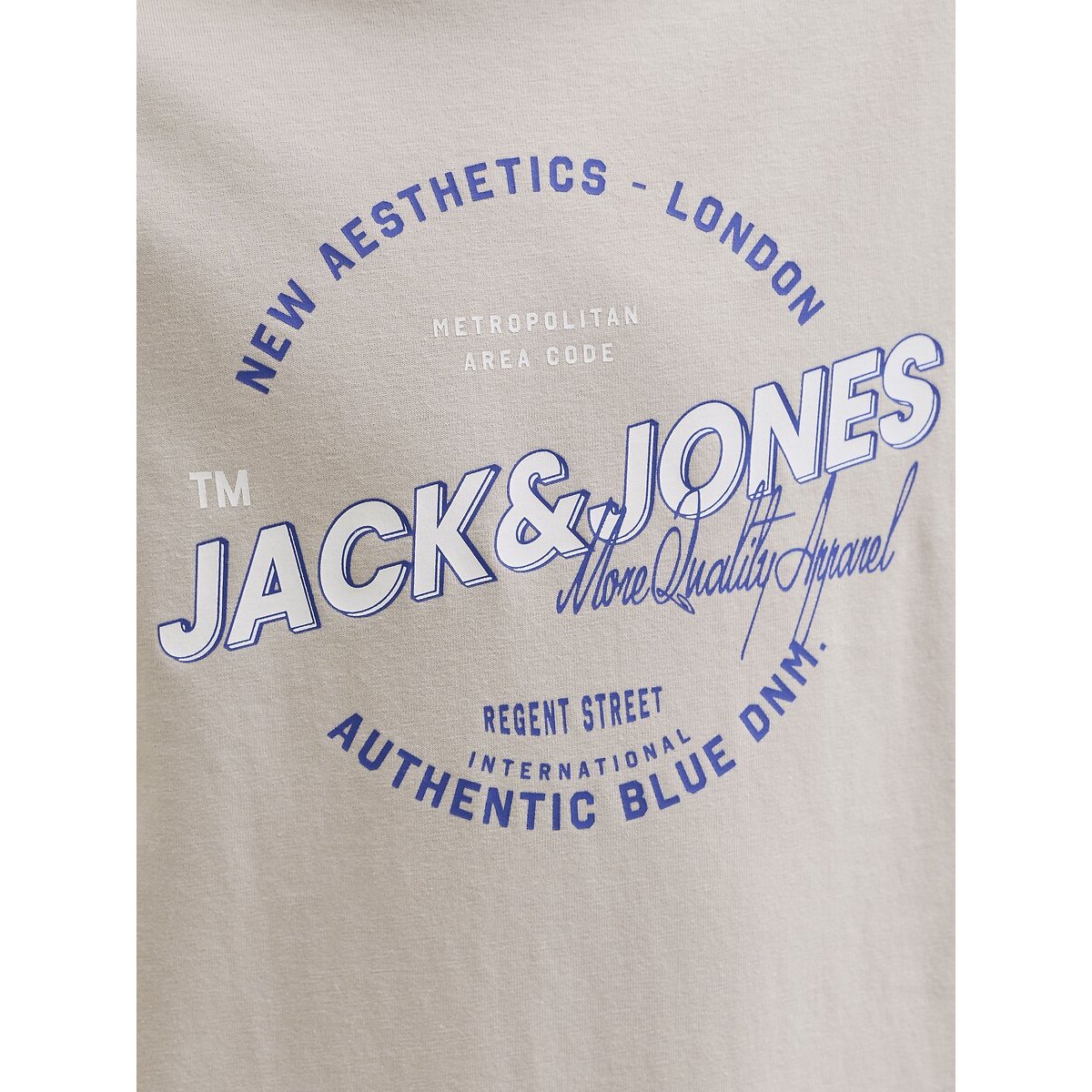 Printed Short Sleeve T-Shirt beige, JACK & JONES JUNIOR