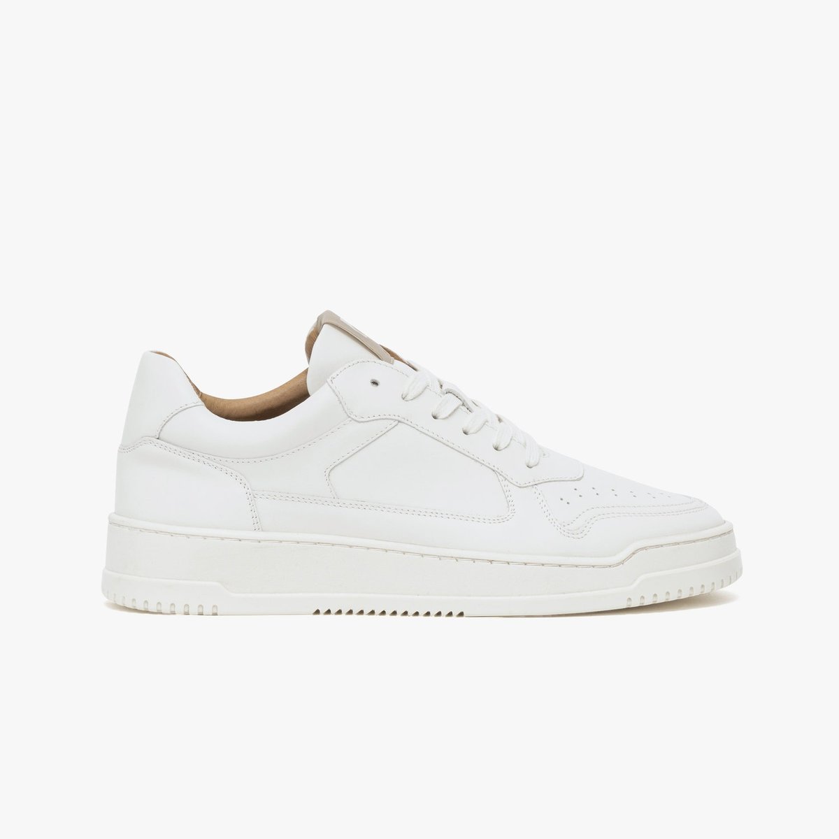 Basket en cuir NORMAN blanc, BOCAGE