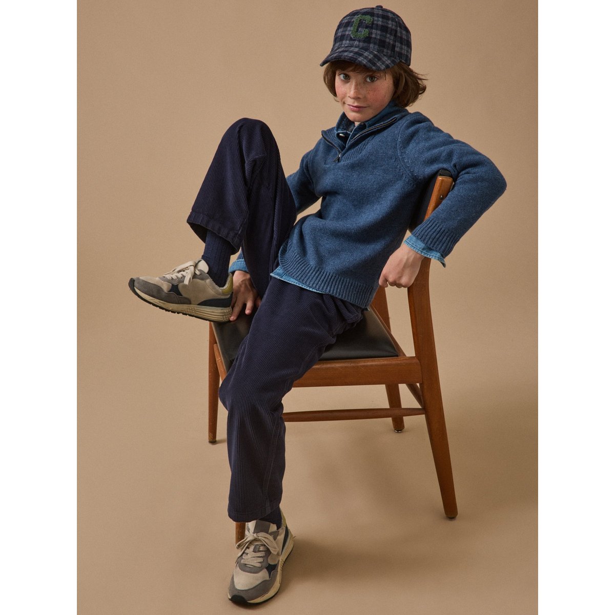 Pull col camionneur bleu chine, CYRILLUS